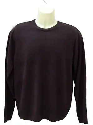 Marks & Spencer Mens Soft Cashmilon Round Neck Black Sweater Pullover Size Large • £14.51