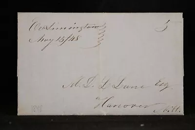 Maine: East Limington 1848 Stampless Cover Ms With A Flourish DPO York Co • $25