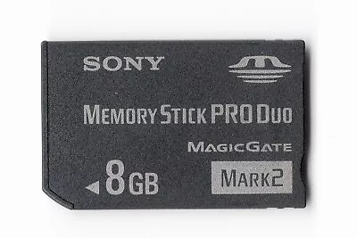 Sony Memory Stick Pro Duo 8GB Mark 2 MS-MT8G Memory Card For Camera / PSP • $11.99