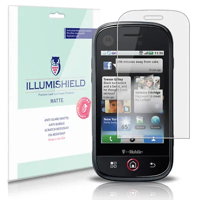 ILLumiShield Anti-Glare Matte Screen Protector 3x For Motorola CLIQ / DEXT • $10.95