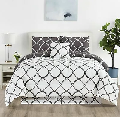 Duvet Insert 5 Piece Reversible Comforter Set  Microfiber Polyester Comforters • $36.54