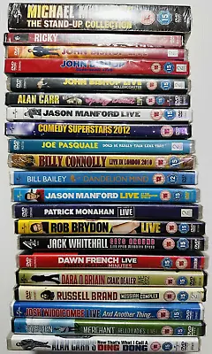 22x Stand Up Comedy DVD Bundle (New And Sealed) Jason Manford Ricky Gervais • £21.99