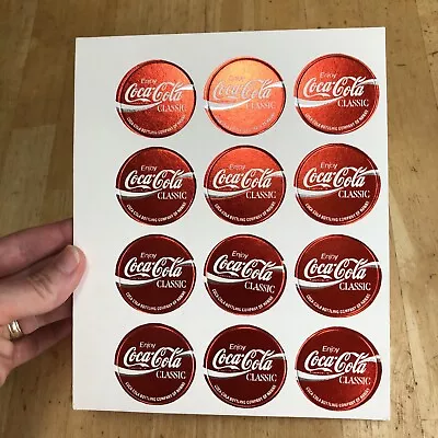 VTG 90s Coca Cola Bottled In Hawaii POGS Slammers Game Sheet Set Of 12 Milk Caps • $13.99