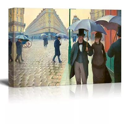 24 X36  Gustave Caillebotte Wall Art Canvas Print - Paris Street Rainy Day • $44.99