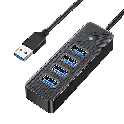 Multi USB 3.0 Hub 4 Port High Speed Slim Compact Expansion Smart Splitter USB A • $10.44