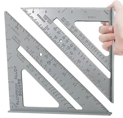 £4.99 • Buy 7'' Aluminium Alloy Roofing Rafter Square Triangle Angle Guide Marksman 55018C