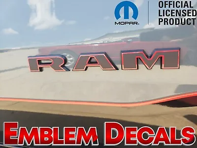 RAM 1500 TRX   R A M   Door Emblems Overlay 2 TONE Decal 2021 2022 2023 2024 • $23