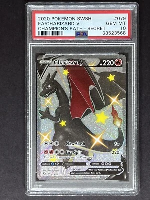 $272 • Buy Charizard V 079/073 Champions Path Secret Rare Full Art Shiny PSA 10 GEM MINT