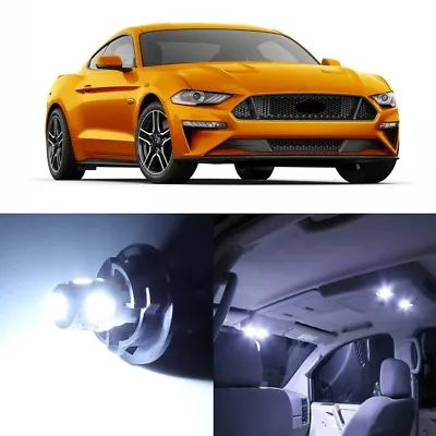 9 X White LED Interior Light Package For 2015 - 2019 Ford Mustang + PRY TOOL • $11.99