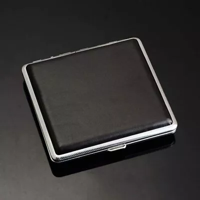 £2.99 • Buy Faux Leather Metal Cigarette Case Tobacco Cigar Storage Holder Pocket Size UK