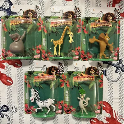 MADAGASCAR Micro Mini Action Figure Mattel Cake Topper 5 Piece Lot New!! • $17.99