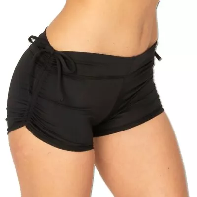 NEW Eco Friendly Cheeky Adjustable Length Tie Side Stretch Hot Yoga Shorts NWT • $39.99