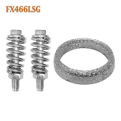 FX466LSG 2 1/4  ID Exhaust Donut Gasket & Spring Bolts Stud Nut Hardware Kit • $24.09