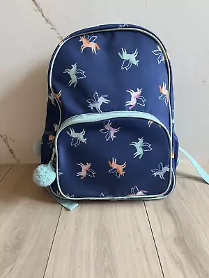 Target Kids' Backpack Unicorns Rainbows Space Designs Navy Blue W/ Pink • $14.25