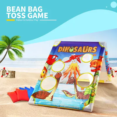 Dinosaur Bean Bag Toss Game For Kids Children Outdoor Toy Agen 2-8 Gift • $19.99