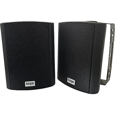 Outdoor Rated Active Bluetooth Wall Speakers - 120W 5.25” IP56 - Black Wireless • £109.99