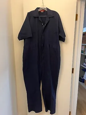 Vintage Men's Polyester Para Suit Jumpsuit Blue Mechanic Coveralls 2XL Or 3XL • $49.99