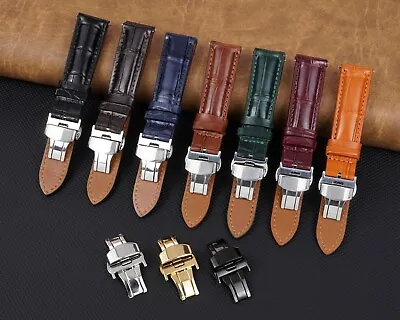 Alligator Leather Watch Band Real Crocodile Watch Strap Classic Gift For Men • $22.79