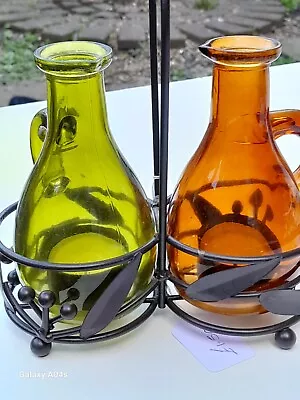 Yankee Candle Oil & Vinegar Cruet Set Tea Light Candle Holder • £15