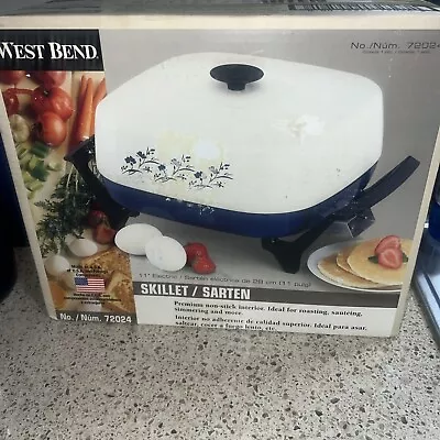 West Bend 11  Electric Skillet Premium Non Stick Made USA New In Box Vintage • $28.90