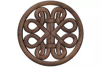 Folkcraft® Rosette Curvy Road Walnut 2 3/16  Diameter • $12