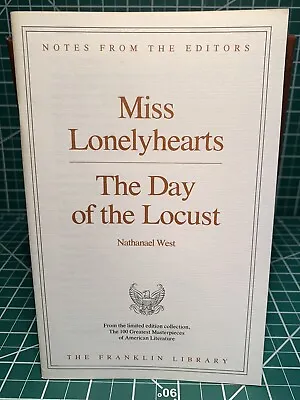 Franklin Library: Miss Lonely Hearts / Day Of The Locusts-N. West Editor’s Notes • $9.99