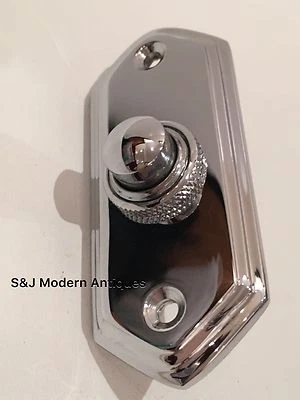 £9.99 • Buy Door Bell Antique Mains Wire Vintage Push Button Chrome Victorian Brass Doorbell