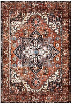 Kilimway Light Red Area Rug Vintage Style Turkish Carpet Ethnic Geometric Rug • $195