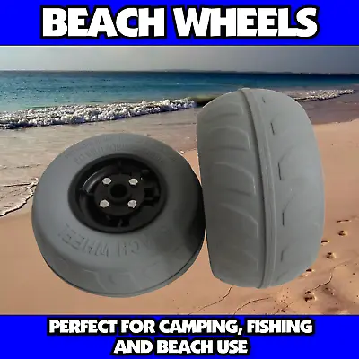 230mm Balloon Beach Wheels Camping Fishing Trolley Wheel Sand Cart Load: 55kg 9  • $106.20