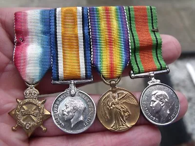 Ww1 Miniature 1914-15 Star Trio & Ww2 Defence Medal Group. • £39