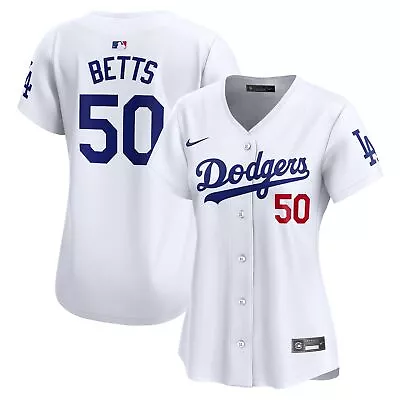 Mookie Betts #50 Los Angeles Dodgers WOMEN Stitched Jersey White • $35.49