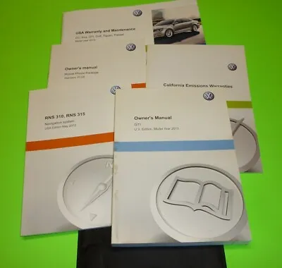 2013 VW GTI OWNERS MANUAL SET 13 +case + NAVIGATION GUIDE Autobahn Wolfsburg • $44.99