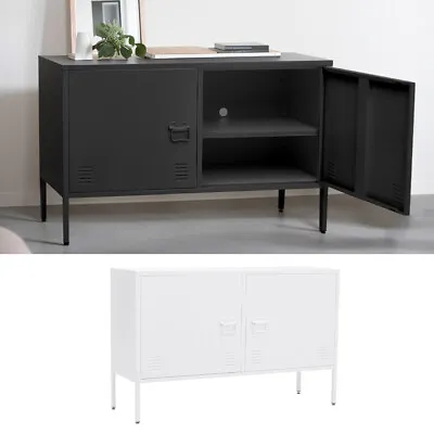 Home Office Metal Cabinet Storage Cupboard Filling Cabinet TV Stand 1/2/3 Door • £55.99