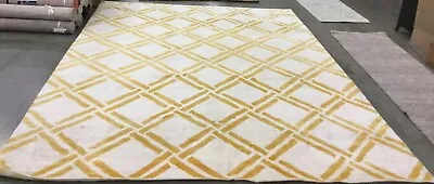 IVORY / GOLD 9' X 12' Flaw In Rug Reduced Price 1172654032 MOR551B-9 • $2610