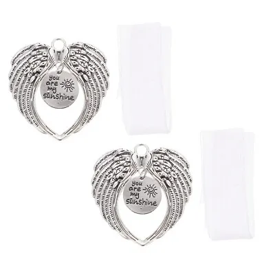 2PCS Christmas Memorial Ornament Silver Metal Engraved Ornaments • $13.29