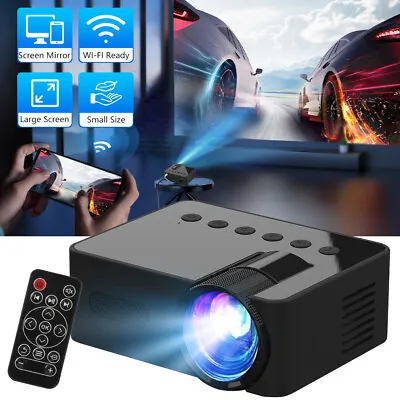 WiFi Mini Projector 3D LED HD 1080P Home Cinema Portable Home Theater Projector • $36.99