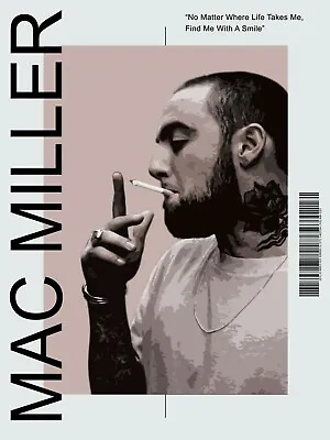 Mac Miller Poster Print Wall Art Fine Art Print Decor 18  X 24   • $29.99