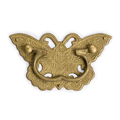 Hardware Philosophy Young Butterfly Brass Hardware Drawer Pull 4  - Set Of 2 • $14.29