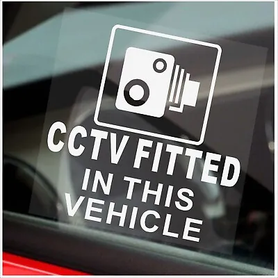 £1.99 • Buy 1 X Sign CCTV Fitted In This Vehicle WINDOW Stickers Car Taxi Mini Cab Van Lorry