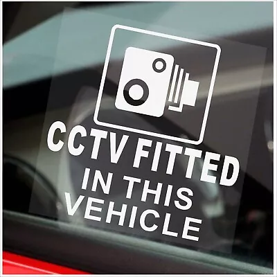 £1.99 • Buy 1 X Sign CCTV Fitted In This Vehicle WINDOW Stickers Car Taxi Mini Cab Van Lorry