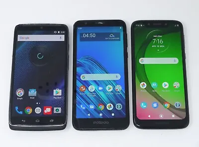 Lot Of 3 Working Motorola Moto E6 / G7 Play / Droid Turbo Smartphones • $69.99