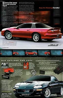 2002 Chevrolet Camaro SS SLP Engineering Two-Sided Sales Brochure Sheet - Mint! • $6.99