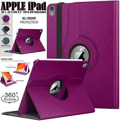 £3.99 • Buy For Apple IPad Mini (1/2/3) Folding Folio 360° Rotating Leather Case Cover UK