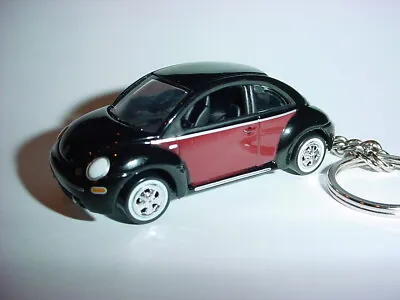 HOT 3D BLACK BEETLE CUSTOM KEYCHAIN Keyring Key VW BUG 1/64 Johnny Lightning • $14.83