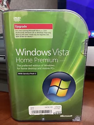 Microsoft Windows Vista Home Premium Upgrade W/Service Pack 1 Operating System • $25