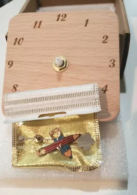 Wooden Battery Operated Clock 4x4 Inch Pencil Hands New • $8.50