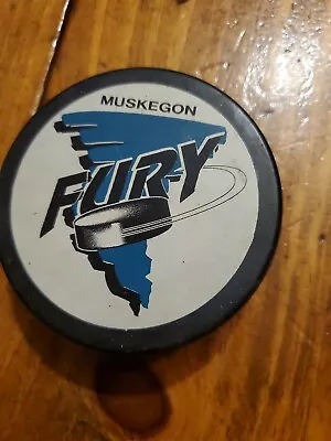 Muskegon Fury HOCKEY PUCK • $10