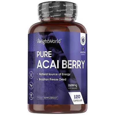 £11.99 • Buy Acai Berry 120 Capsules 2600mg For Weight Loss Slimming Diet Pills & Fat Burner