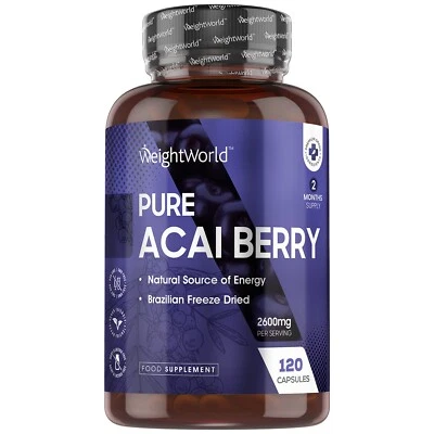 £11.99 • Buy Acai Berry 120 Capsules 2600mg For Weight Loss Slimming Diet Pills & Fat Burner