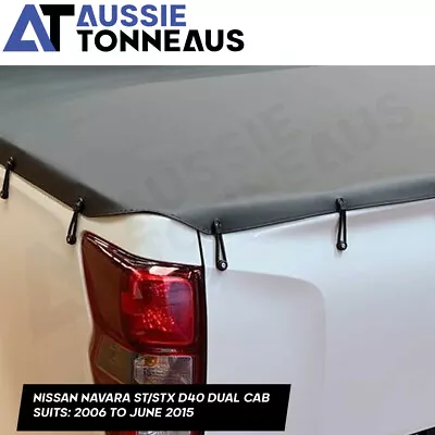 Bunji Tonneau Cover Fits Nissan Navara Dual Cab 4WD STX / ST D40 (2006 - Jun 15) • $190.42